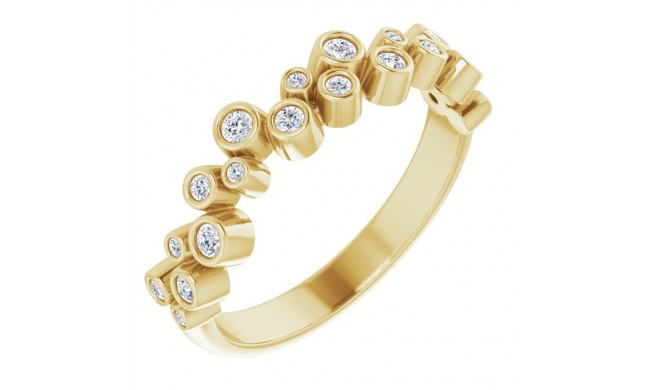 14K Yellow 1/5 CTW Diamond Anniversary Band