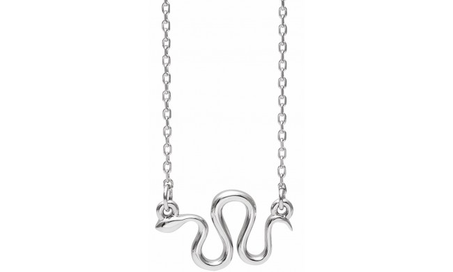 14K White Snake 16-18 Necklace