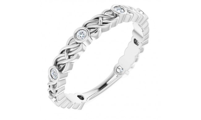 14K White 1/6 CTW Diamond Anniversary Band