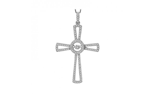 Gems One Silver (SLV 995) & Diamonds Stunning Neckwear Pendant - 1/5 ctw