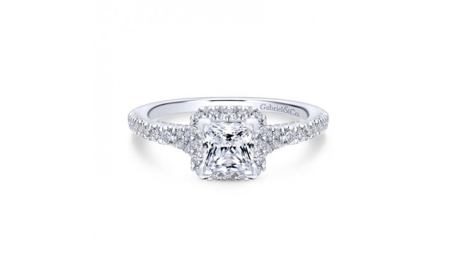 Gabriel & Co. 14k White Gold Entwined Halo Engagement Ring