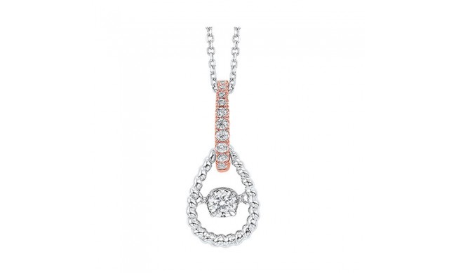 Gems One 10Kt White Rose Gold Diamond (1/8Ctw) Pendant