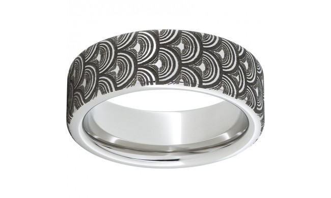 Serinium Pipe Cut Band with Palmito Laser Engraving