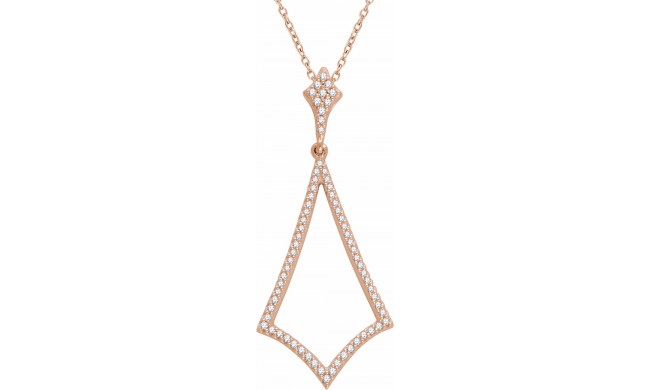 14K Rose 1/4 CTW Diamond 18 Necklace