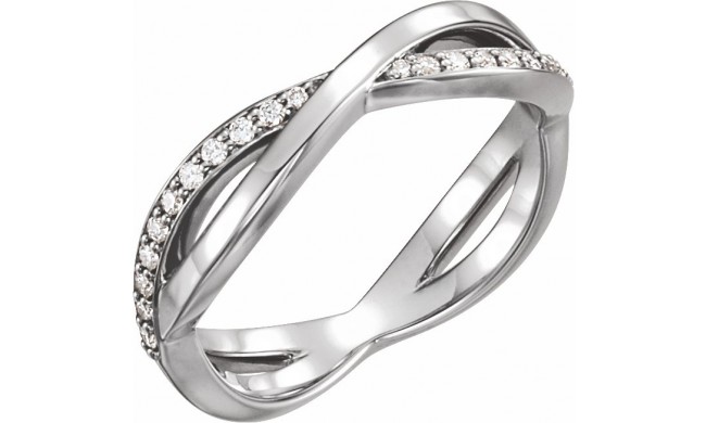 14K White 1/5 CTW  Diamond Infinity-Inspired Ring