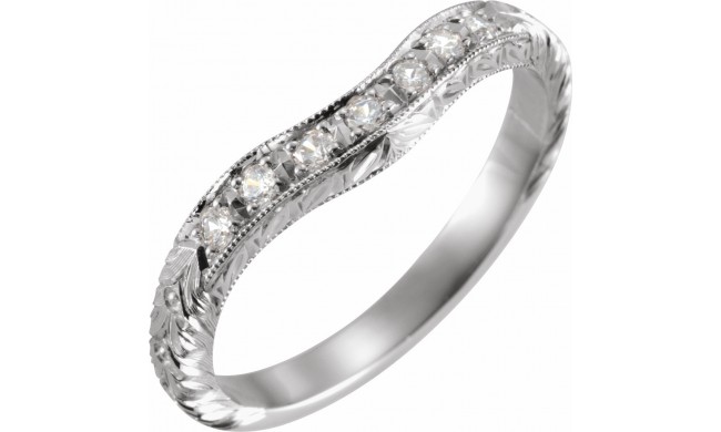 14K White 1/8 CTW Matching Diamond Band