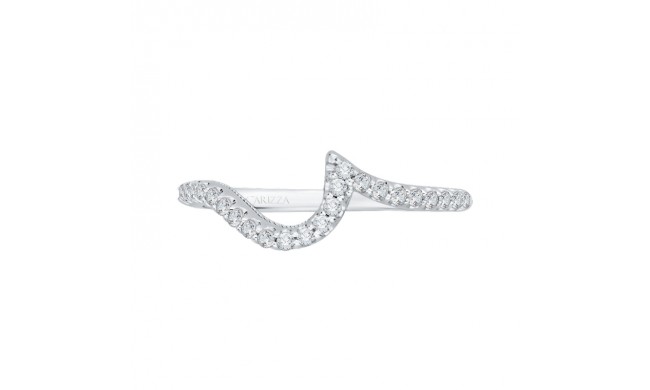 Shah Luxury 14K White Gold Round Diamond Wedding Band