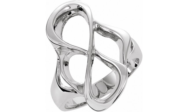 14K White Freeform Ring