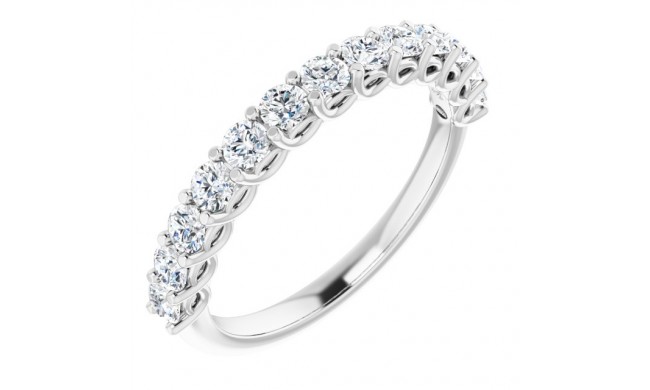 14K White 3/4 CTW Diamond Anniversary Band