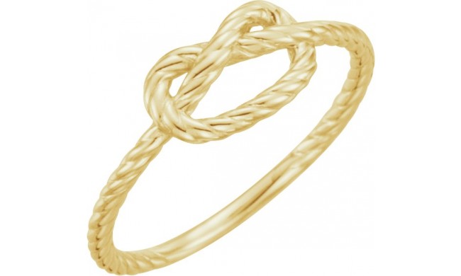 14K Yellow Rope Knot Ring