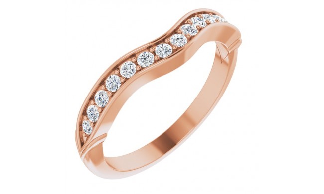 14K Rose 1/4 CTW Diamond Matching Band