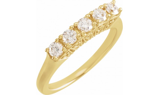 14K Yellow 1/2 CTW Diamond Anniversary Band