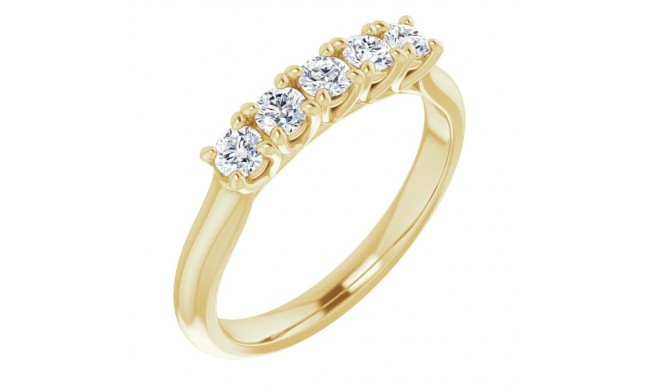 14K Yellow 9/10 CTW Diamond Anniversary Band