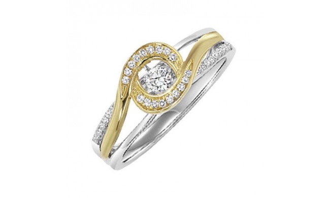 Gems One 14KT White & Yellow Gold & Diamond Rhythm Of Love Fashion Ring  - 1/5 ctw