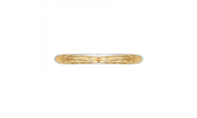 Shah Luxury 14K Two-Tone Gold Plain Wedding Band