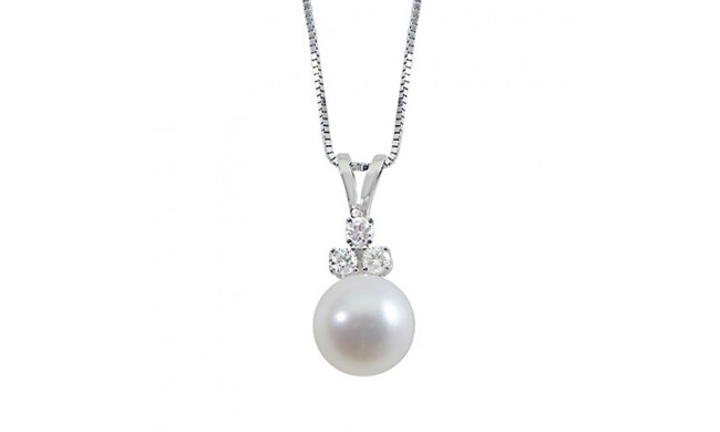 Imperial Pearl 14k White Gold Akoya Pearl Pendant