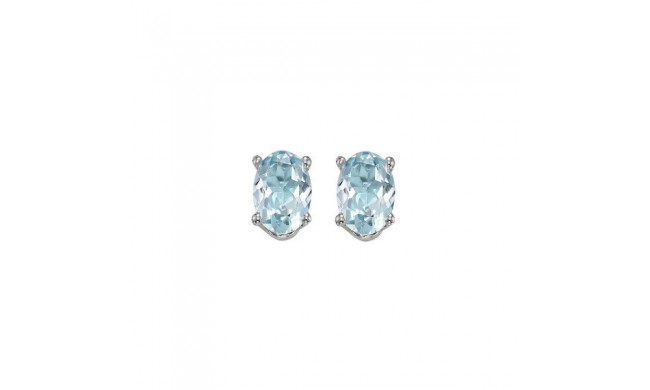 Gems One 14Kt White Gold Aquamarine (1 Ctw) Earring