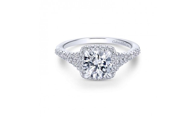 Gabriel & Co. 14k White Gold Entwined Halo Engagement Ring