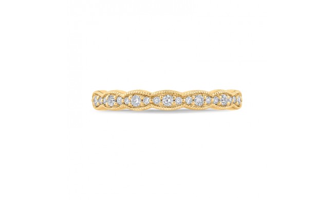 Shah Luxury Round Diamond Half-Eternity Wedding Band In 14K Yellow Gold