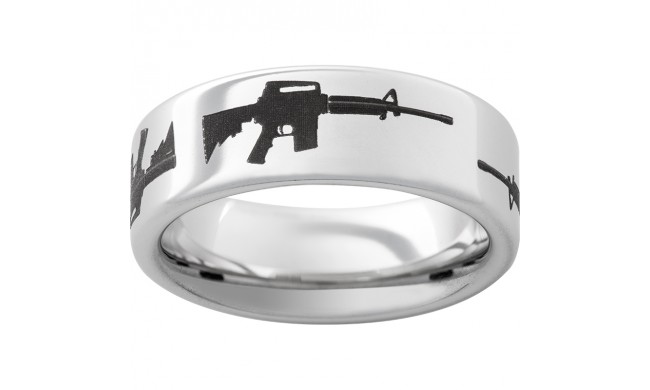 Serinium Pipe Cut Band with AR-15 Laser Engraving