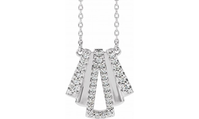 14K White 1/4 CTW Diamond Art Deco 18 Necklace