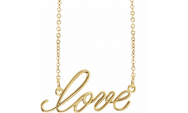 14K Yellow Love 16.5 Necklace