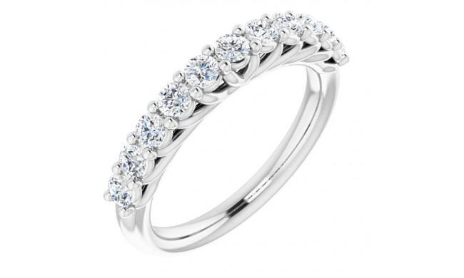 14K White 5/8 CTW Diamond Anniversary Band