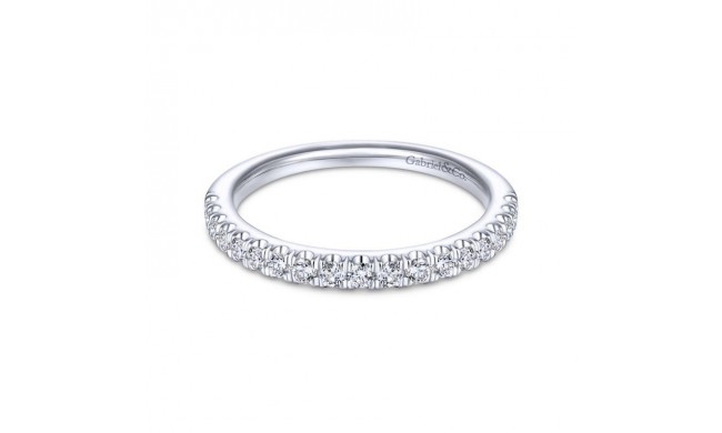 Gabriel & Co. 14k White Gold Contemporary Anniversary Wedding Band