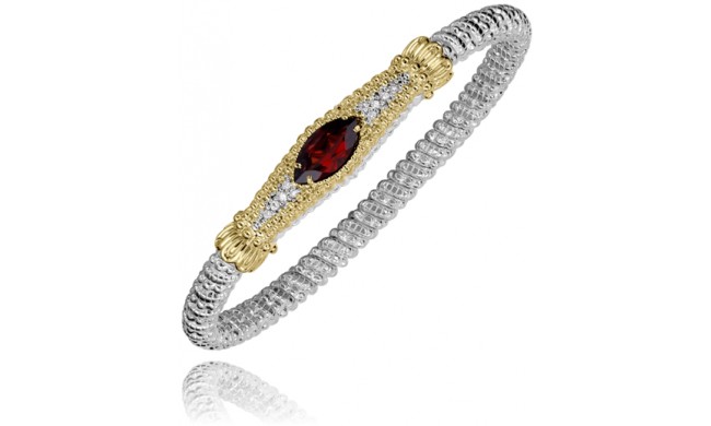 Vahan 14k Gold & Sterling Silver Garnet Bracelet