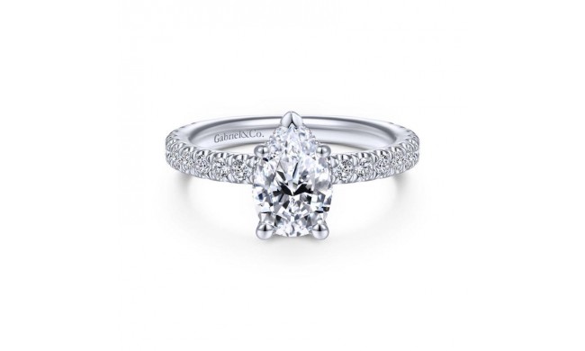 Gabriel & Co. 14k White Gold Contemporary Straight Engagement Ring