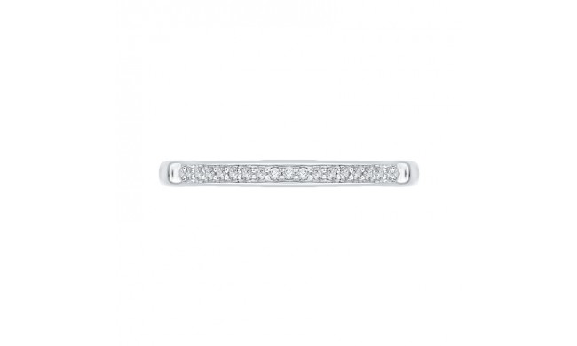 Shah Luxury 14K White Gold Round Diamond Wedding Band