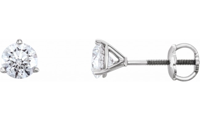 14K White 1 CTW Diamond Earrings