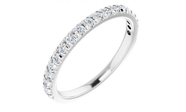 14K White 1/3 CTW Diamond French-Set Anniversary Band