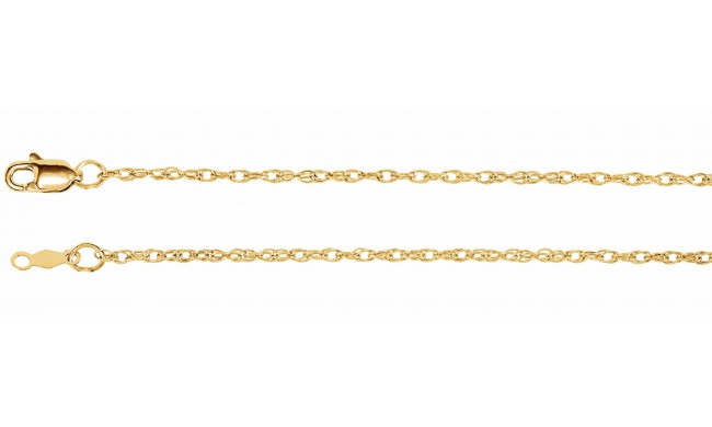 14K Yellow 1.5 mm Rope 7 Chain