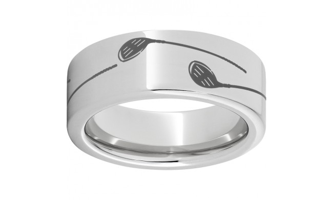 Serinium Pipe Cut Band with Golf Club Laser Engraving