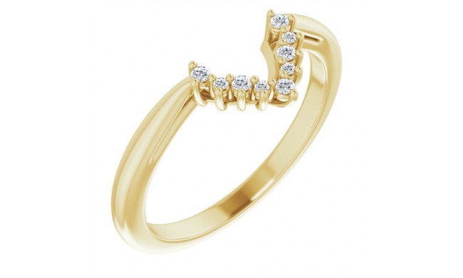 14K Yellow .06 CTW Diamond Matching Band