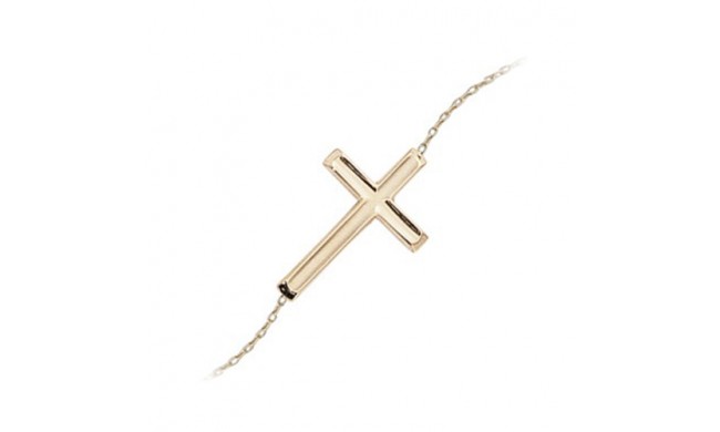 Carla 14k Rose Gold Fancy Cross Bracelet