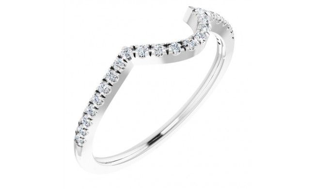 14K White 1/6 CTW Diamond Matching Band