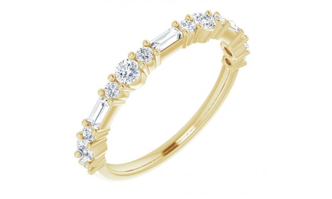 14K Yellow 3/8 CTW Diamond Anniversary Band