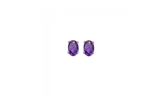 Gems One 14Kt White Gold Amethyst (1/2 Ctw) Earring