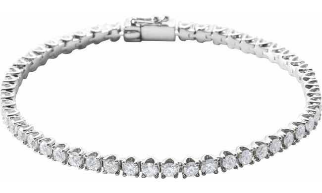 14K White 5 CTW Diamond Line 7 Bracelet