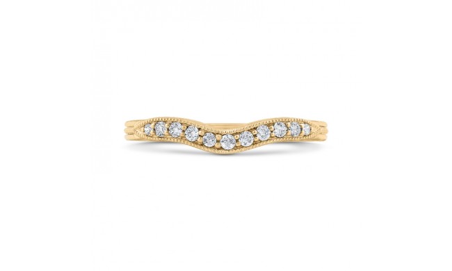 Shah Luxury Round Diamond Wedding Band In 14K Yellow Gold