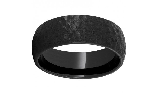 Black Diamond Ceramic Domed Band with Moon Finish