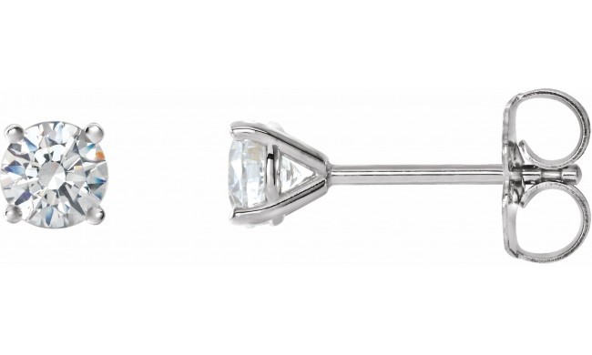 14K White 3/4 CTW Diamond 4-Prong Cocktail-Style Earrings