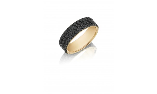 Henri Daussi 7mm Men's Wedding Band MB7 18k Gold Yellow 3.80 Ctw.