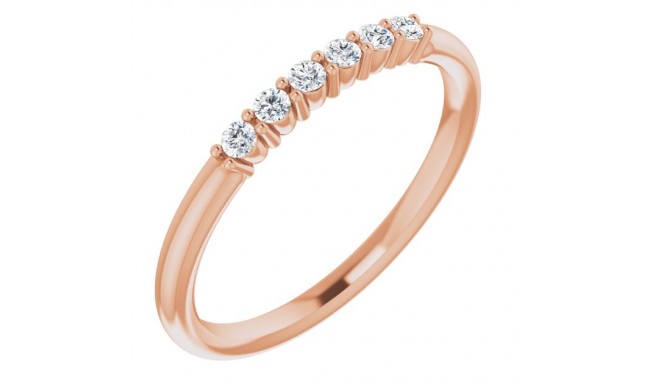 14K Rose 1/8 CTW Diamond Stackable Ring