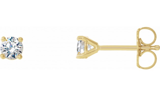 14K Yellow 1/5 CTW Diamond 4-Prong Cocktail-Style Earrings