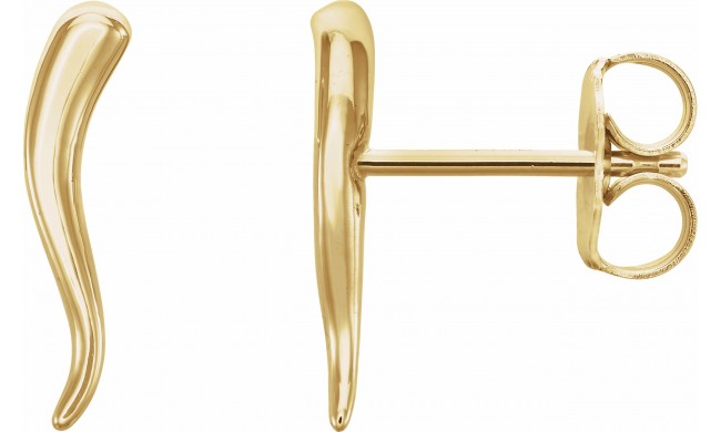 14K Yellow Horn Earrings
