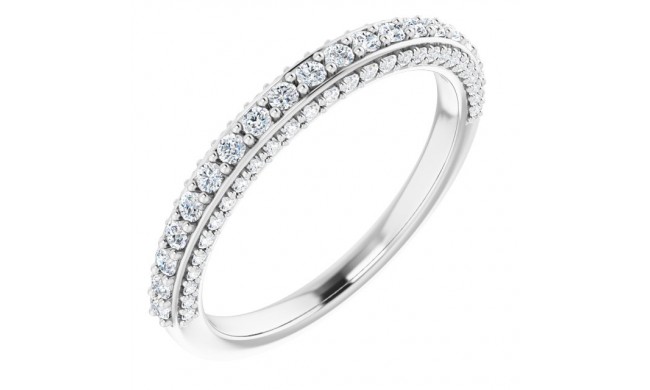 14K White 1/2 CTW Diamond Anniversary Band