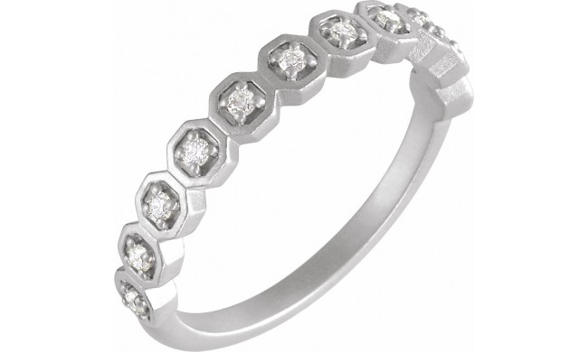 14K White 1/6 CTW Diamond Anniversary Band